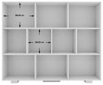 Bücherregal Peoria Weiß - Holzwerkstoff - 120 x 100 x 24 cm