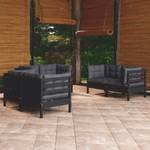 Garten-Lounge-Set Schwarz