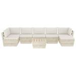 Mobilier de jardin (lot de 8) 3016490-19 Blanc - Bois manufacturé - Bois/Imitation - 60 x 30 x 60 cm