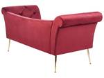 Chaise longue NANTILLY Doré - Rouge