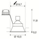 Einbaustrahler Horn Schwarz