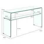 Console L125 cm en verre trempé - ICE Verre - 125 x 76 x 40 cm