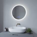 LED Rund Badspiegel mit Beleuchtung Silber - Glas - 60 x 60 x 4 cm