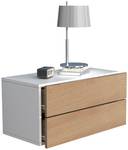 Nachttisch Usal Braun - Weiß - Holzwerkstoff - 60 x 30 x 32 cm