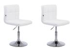 Chaise de bureau Palma V2 Lot de 2 Blanc