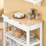 Chariot de Service FKW68-WN Blanc - En partie en bois massif - 85 x 90 x 39 cm