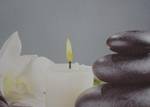 LED-Bild Buddha + Kerzen (2er Set) Holzart/Dekor - Holz teilmassiv - 60 x 40 x 1 cm