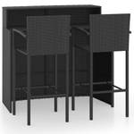 Garten-Bar Set (3-teilig) 3008870 Schwarz