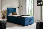 BOXSPRINGBETT mit Bettkasten Trinity K11 Blau - Tiefe: 90 cm