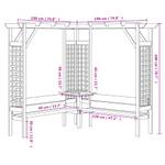 Eckpergola M627429 Grün - Holzwerkstoff - 190 x 200 x 190 cm