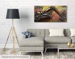 Metallbild Outlaw Bike Braun - Rot - Metall - 120 x 60 x 7 cm