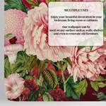 Papier Peint Velours Floral Mauve - Papier - 200 x 250 x 1 cm