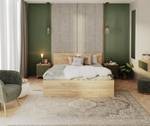 Doppelbett Schlafzimmer Ampo Bett Braun - Breite: 180 cm