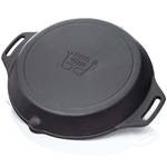 Gusseisen Steakpfanne Ø35cm 4550g Schwarz - Metall - 37 x 6 x 38 cm