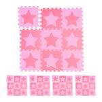 45 x Puzzlematte Sterne rosa-pink Hellrosa - Pink