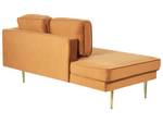 Chaiselongue MIRAMAS Gold - Orange - Armlehne davorstehend links - Ecke davorstehend rechts