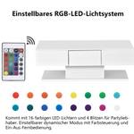 Couchtisch mit LED Epimetheus Ⅰ Weiß - Holzwerkstoff - Metall - 60 x 36 x 100 cm