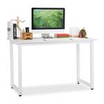 Weißer Schreibtisch Weiß - Holzwerkstoff - Metall - 120 x 76 x 60 cm