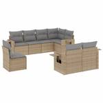 Gartensitzgruppe K3214(8-tlg) Beige - Massivholz - 69 x 62 x 55 cm