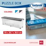 Aufbewahrungsbox mit Deckel IN7418 Grau - Kunststoff - 38 x 28 x 119 cm