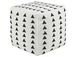 Pouf TARODI Schwarz - Weiß - Naturfaser - 45 x 45 x 45 cm