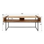 TV-Schrank Confined Schwarz - Massivholz - 135 x 51 x 40 cm