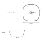 Waschbecken Rundform 脴 405x140 mm Wei脽