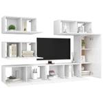 TV-Schrank 6er Set D329 Cremeweiß