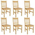 Esszimmerstuhl 291316-1 (6er Set) Beige - Massivholz - Holzart/Dekor - 41 x 86 x 45 cm