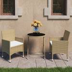 Bistro-Set-k83 ( 3-tlg ) Beige - Massivholz