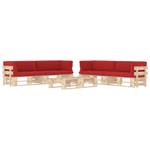 Paletten-Lounge-Set 3016503-4 (6-teilig) Braun - Rot