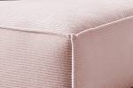 Ecksofa SAMU Sofa Cord Pink - Ecke davorstehend links