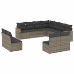 Gartensitzgruppe K5988(11-tlg) Grau - Massivholz - 69 x 62 x 62 cm