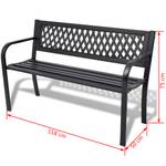 Banc de jardin 42169 Noir - Métal - 50 x 75 x 118 cm