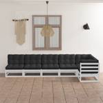 Garten-Lounge-Set (6-teilig) 3009931-2 Anthrazit - Weiß