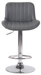 Tabouret de bar Lentini Lot de 2 Gris - Argenté