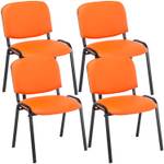 Besucherstuhl Ken 4er Set Orange