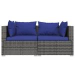 Garten-Lounge-Set (2-teilig) 3013629-10 Blau - Dunkelblau - Grau