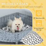 Hundebett D04-162V01 Grau - Polyrattan - 68 x 32 x 68 cm