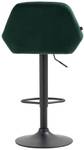 Tabouret de bar Braga Lot de 2 Vert foncé