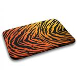 Badteppich Tiger-Streifen Orange - Textil - 90 x 60 x 90 cm