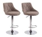 Barhocker Lazio 2er Set Taupe