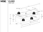 TV-Möbel Clunis Weiß - Holzwerkstoff - Glas - 95 x 46 x 40 cm