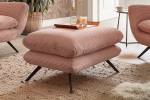 Banc CHARME grand velours côtelé Rose foncé - 120 x 70 cm