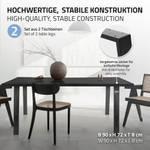 Loft Tischgestell aus Stahl 2er Set Dunkelbraun