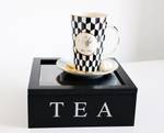 Teebox TEA, 9 Fächer, Teeaufbewahrung Schwarz