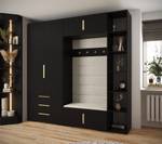 Garderobe Inova 1 Z10 Schwarz - Gold - Weiß - Gold