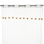 Gardine für Kinderzimmer mit Pompons Weiß - Textil - 6 x 240 x 140 cm