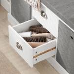 Banc de Rangement FSR66-HG Blanc - Bois manufacturé - 100 x 50 x 35 cm