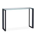 Table console avec plateau en verre Noir - Verre - Métal - 110 x 75 x 35 cm